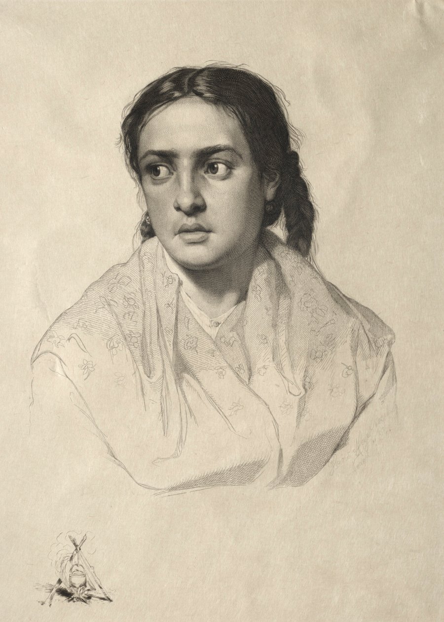 Hlava dívky, 1870. od Hans Meyer