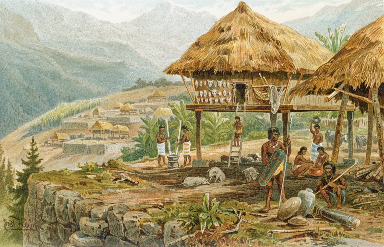 Farma Igorrote v Luzonu, Filipíny, z 