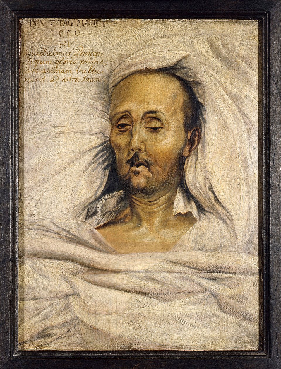 Guillaume IV de Baviere dit le Constant (1493-1550), sur son lit de mort - vévoda Vilém IV Bavorský na smrtelné posteli Mielich (Muelich), Hans (1516-1573) od Hans Mielich or Muelich