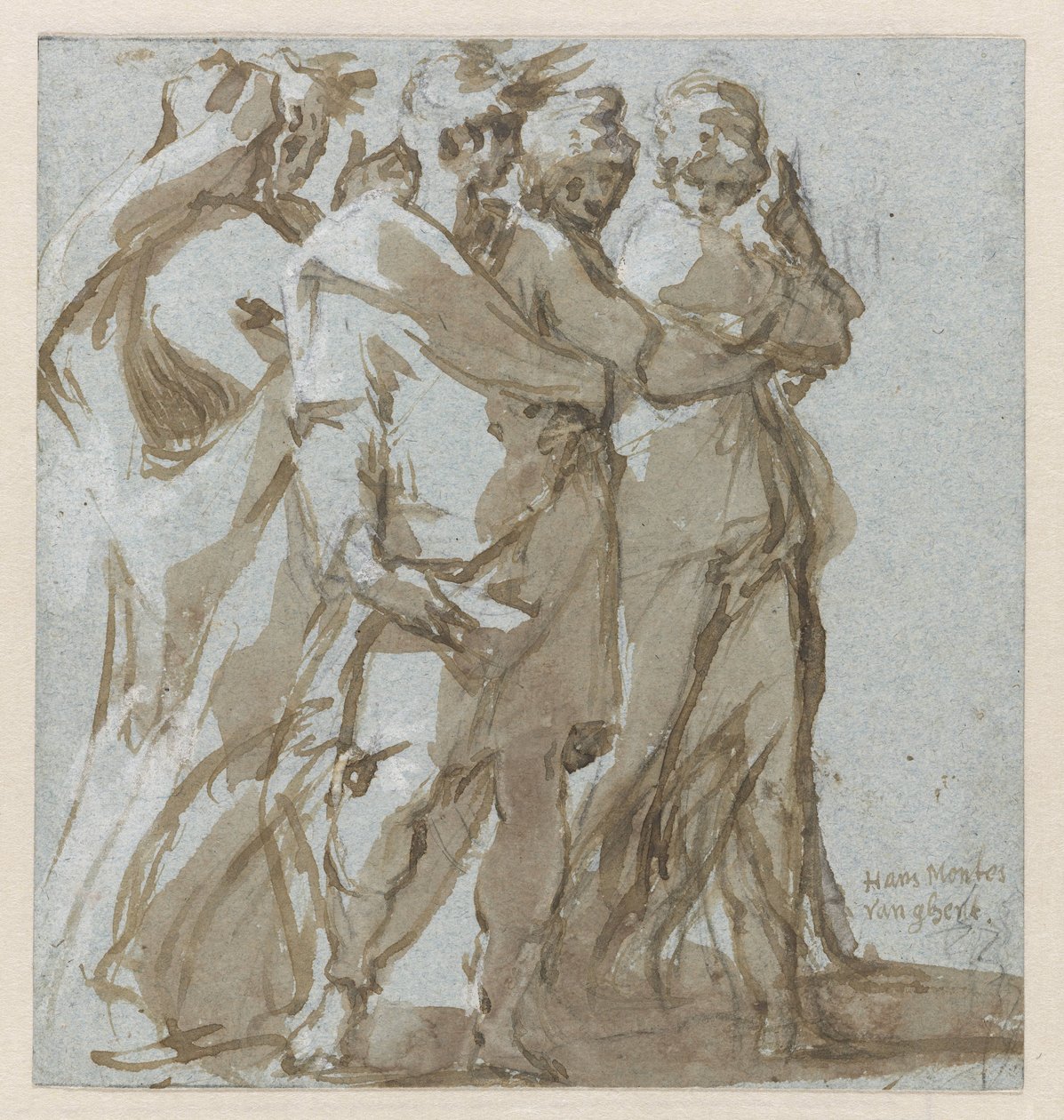 Pět stojících postav od Hans Mont (signed by artist)