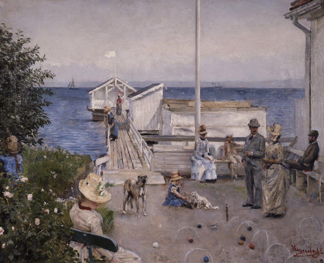 Nábřeží v Åsgårdstrand (olej na plátně) od Hans Olaf Heyerdahl