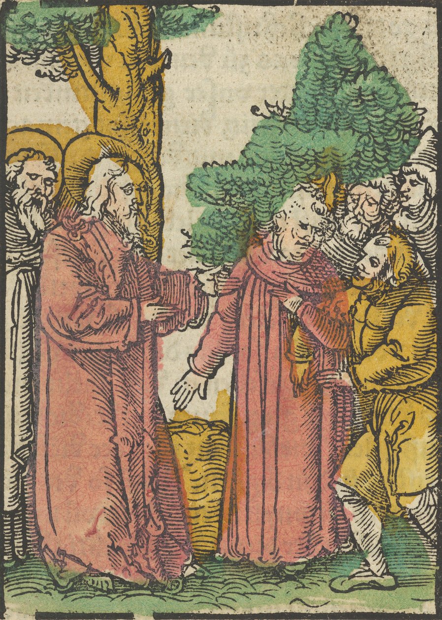 Kristus uzdravuje hluchoněmé, z Das Plenarium, 1517. od Hans Schäufelein the Elder