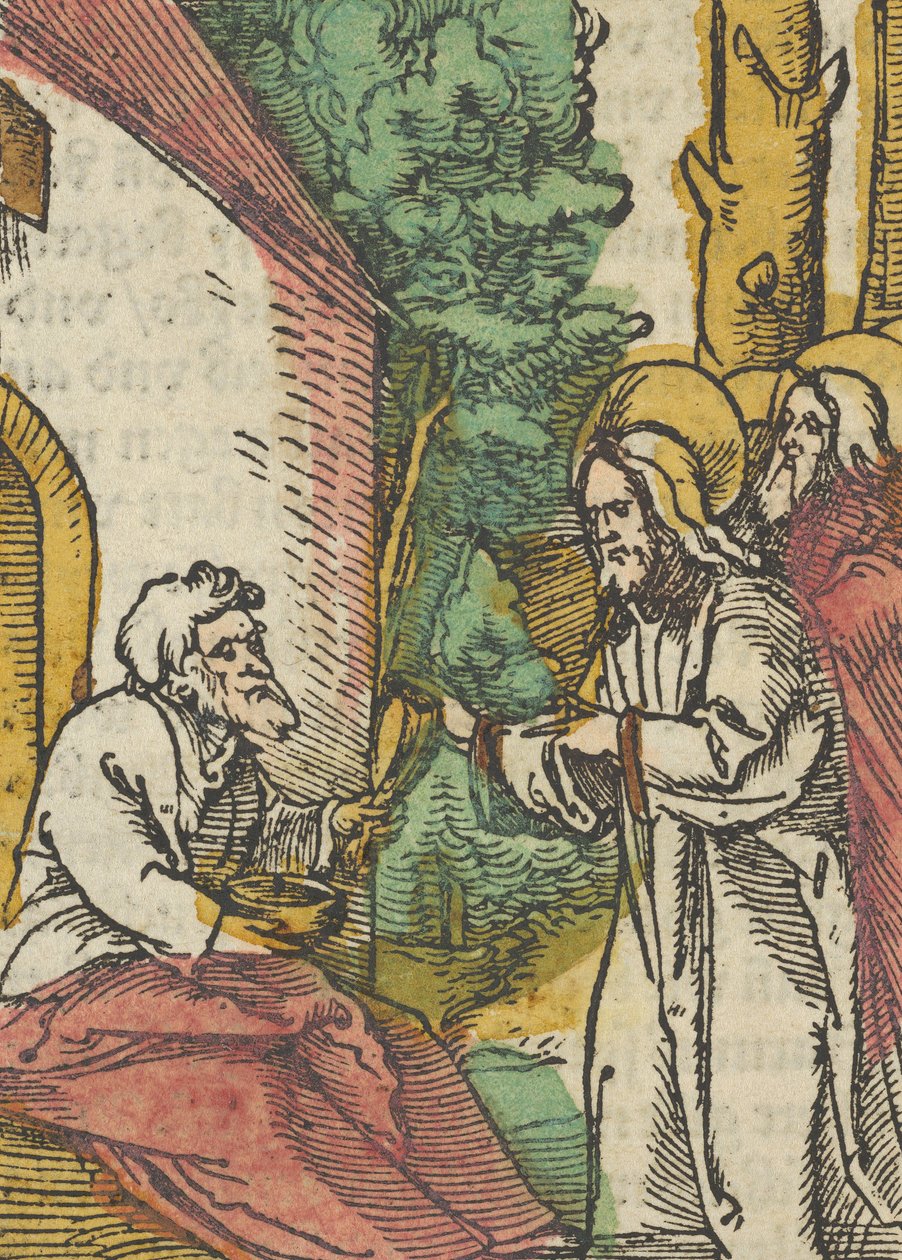 Kristus uzdravuje malomocného, z Das Plenarium, 1517. od Hans Schäufelein the Elder