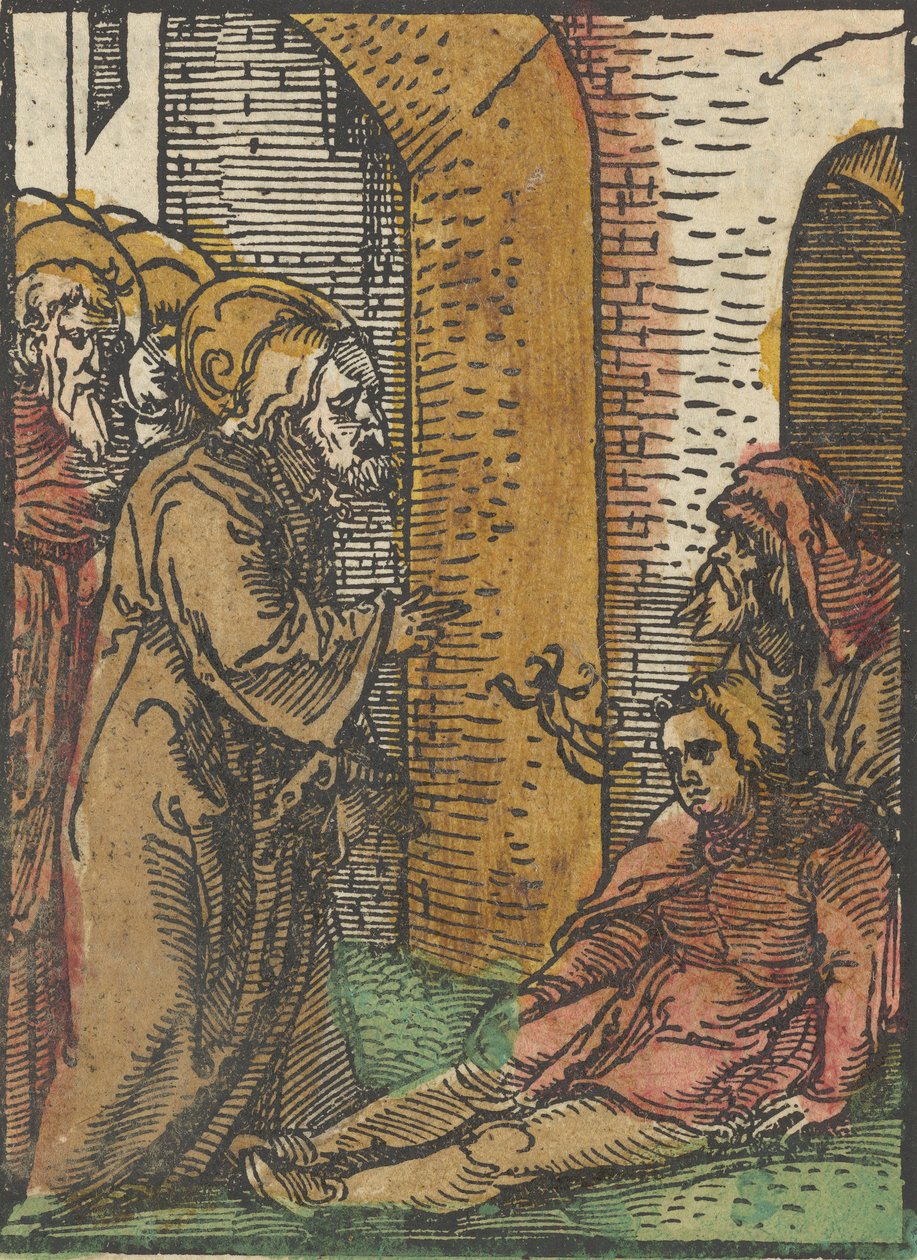 Kristus uzdravuje posedlé, z Das Plenarium, 1517. od Hans Schäufelein the Elder