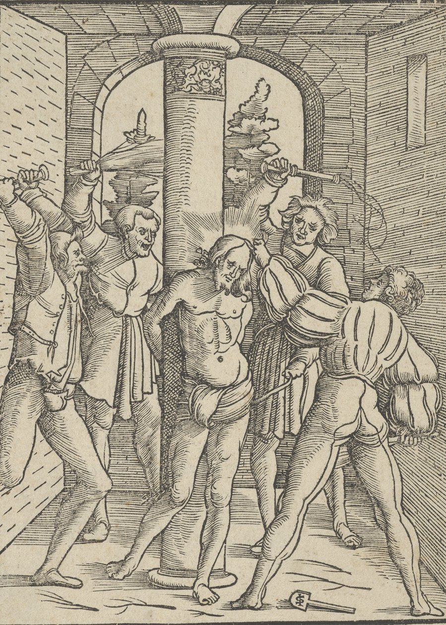 Kristus zbičovaný, z Nauky, života a umučení Ježíše Krista, 1537. od Hans Schäufelein the Elder
