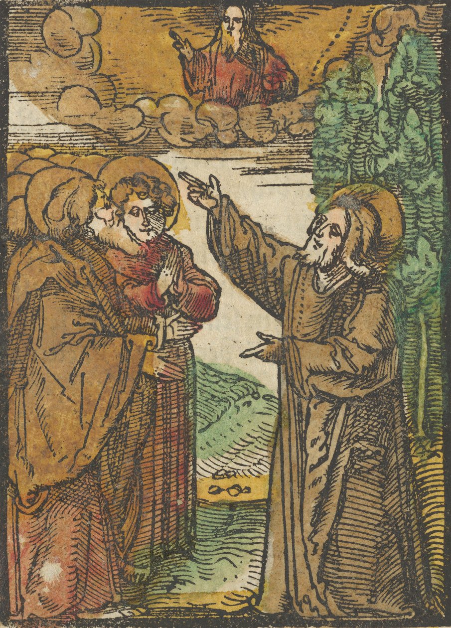 Kristus mluví o svém návratu k Otci, z Das Plenarium, 1517. od Hans Schäufelein the Elder