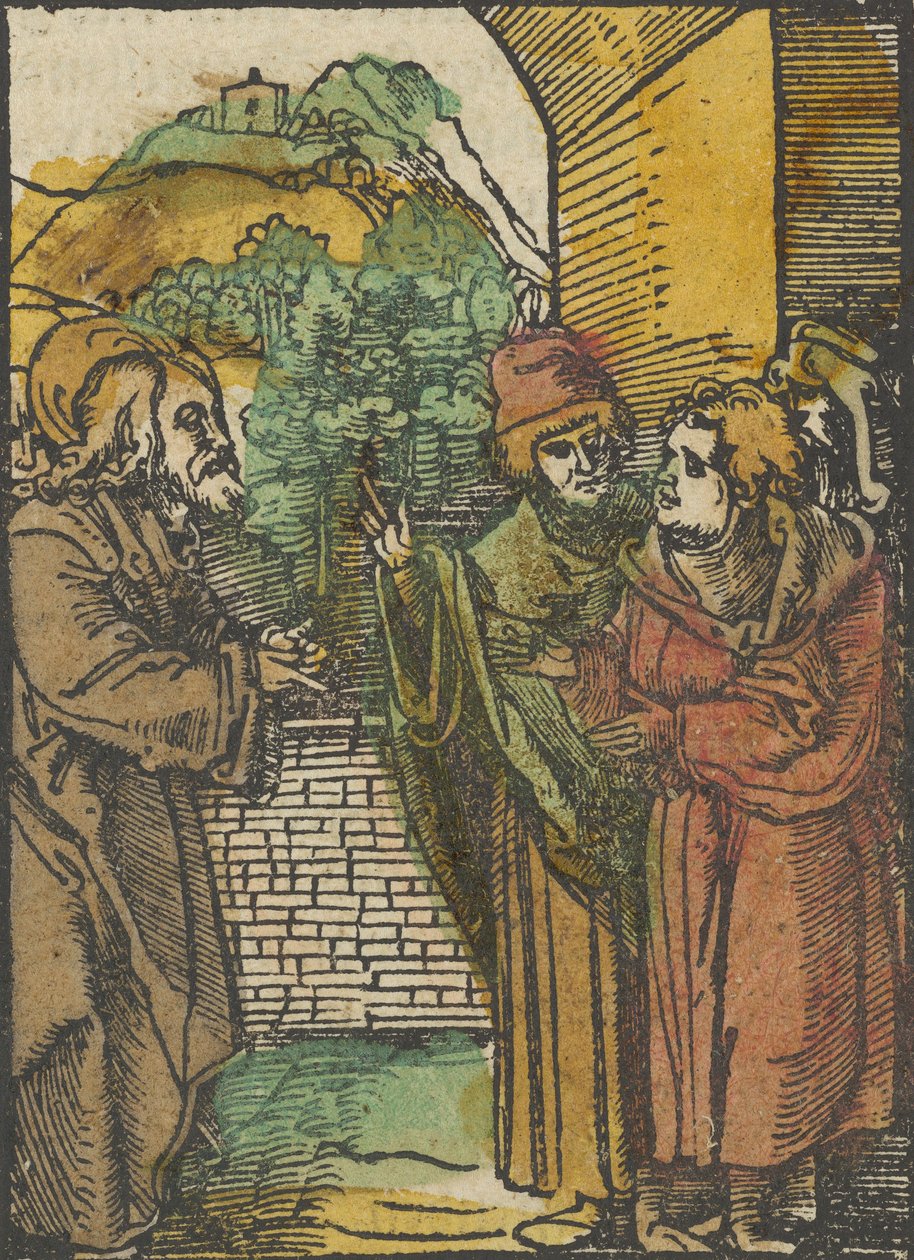 Kristus a farizeové, z Das Plenarium, 1517. od Hans Schäufelein the Elder