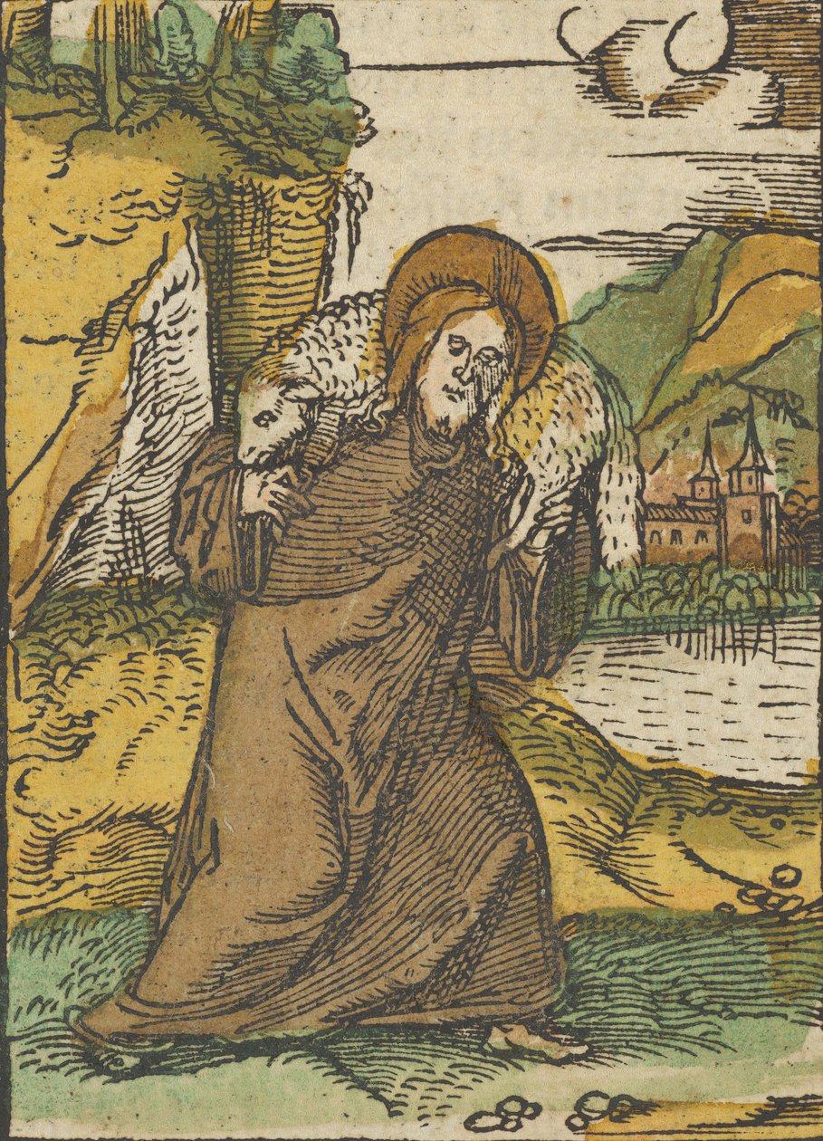 Kristus jako dobrý pastýř, z Das Plenarium, 1517. od Hans Schäufelein the Elder