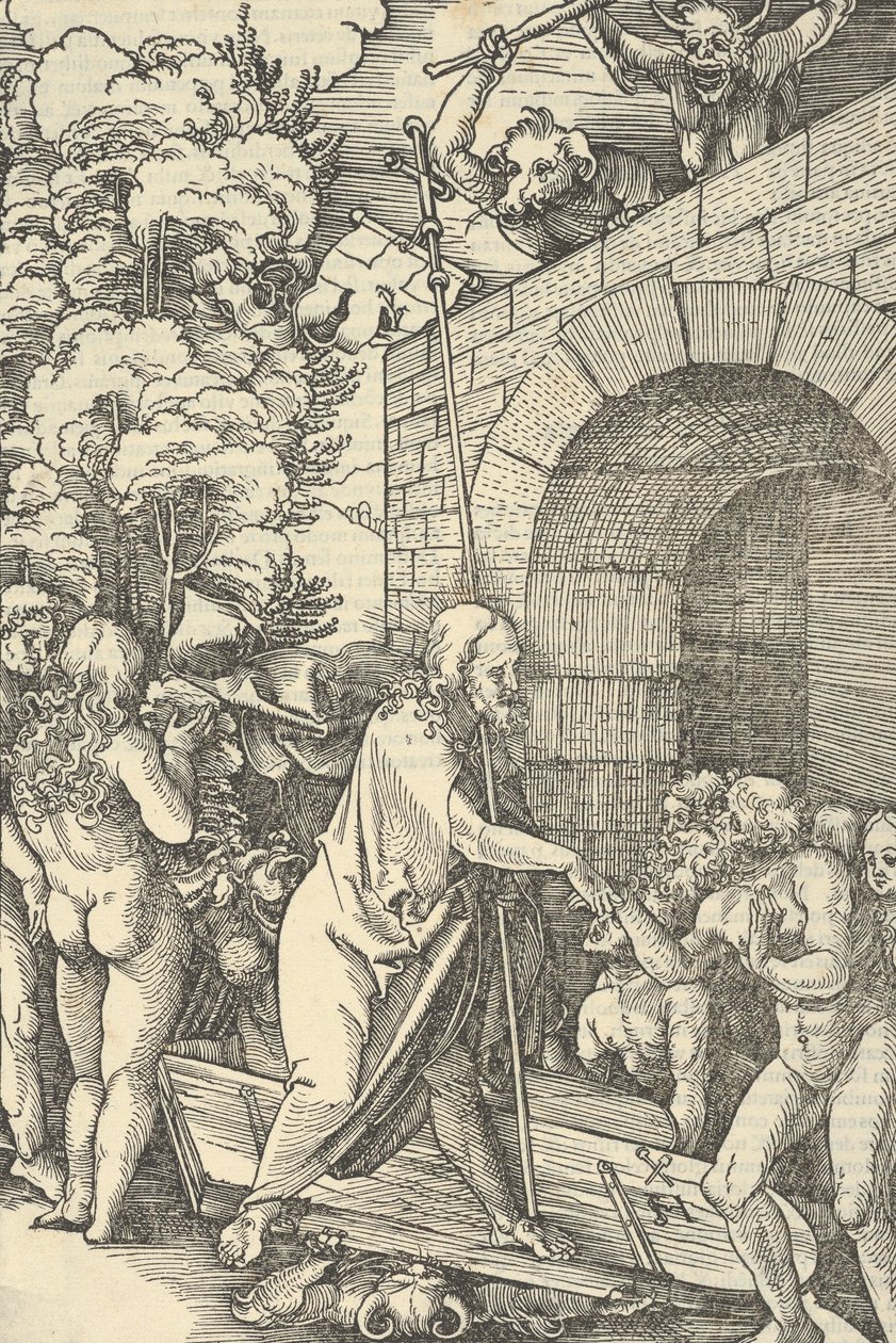 Kristus v limbu, od zrcadla utrpení našeho Pána Ježíše Krista, 1507. od Hans Schäufelein the Elder