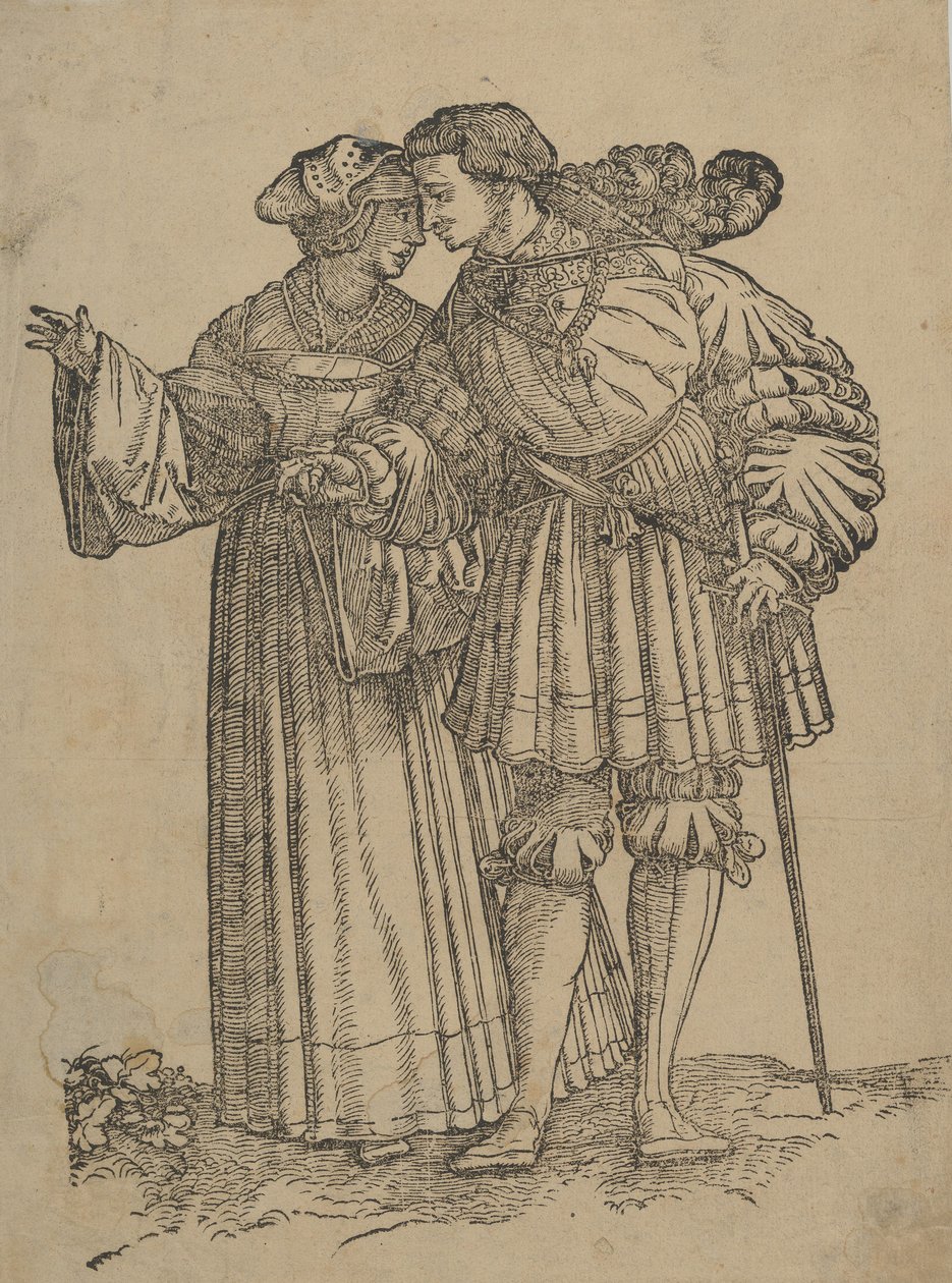 Taneční pár IV, z The Wedding Dancers. od Hans Schäufelein the Elder