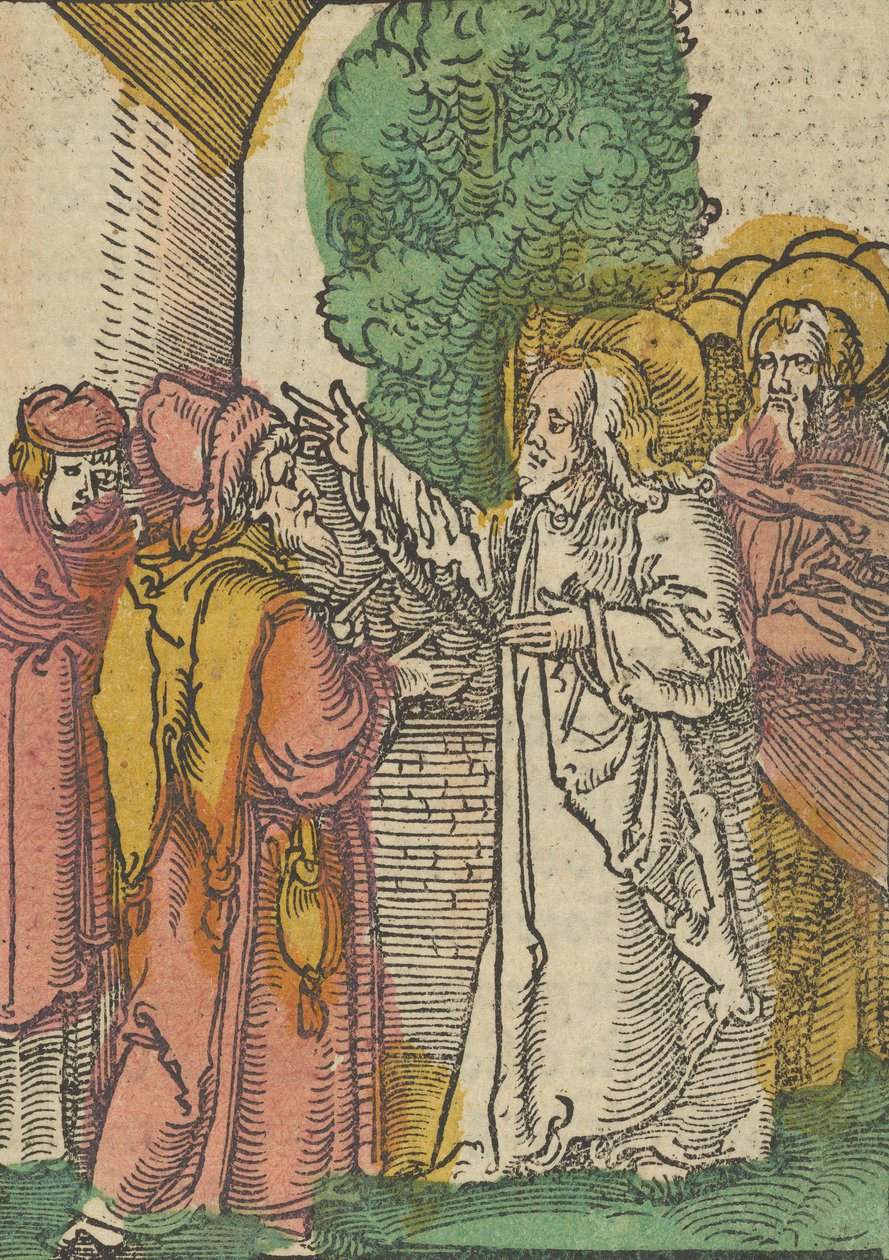 Podobenství o farizeech a výběrčích daní z Das Plenarium, 1517. od Hans Schäufelein the Elder