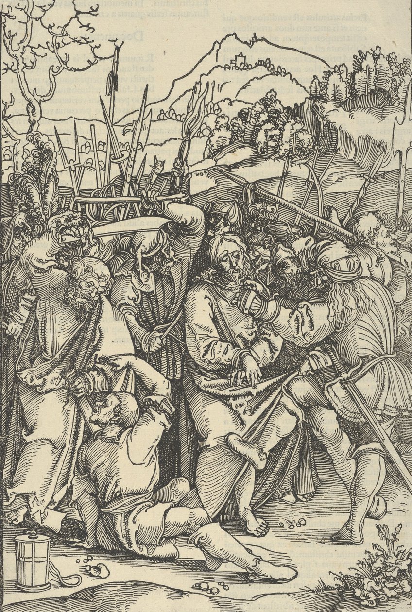 Zatčení Krista, ze zrcadla utrpení našeho Pána Ježíše Krista, 1507. od Hans Schäufelein the Elder