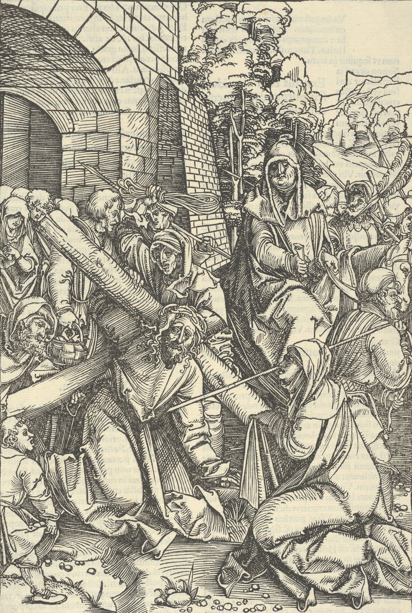 Nesení kříže, ze zrcadla umučení našeho Pána Ježíše Krista, 1507. od Hans Schäufelein the Elder