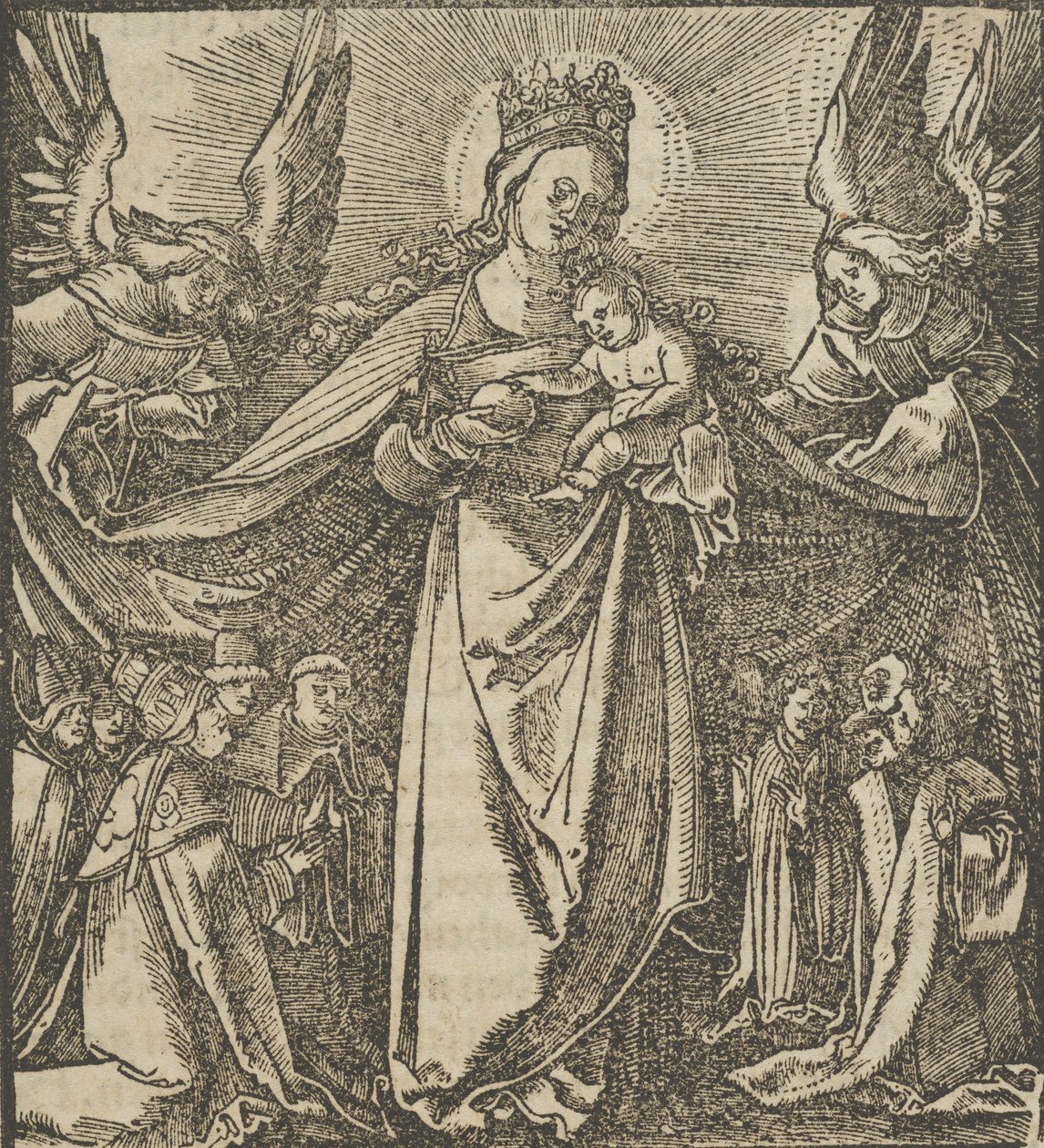 Milosrdná Madona, z Hymmelwagen auff dem, wer wol leben..., 1517. od Hans Schäufelein the Elder
