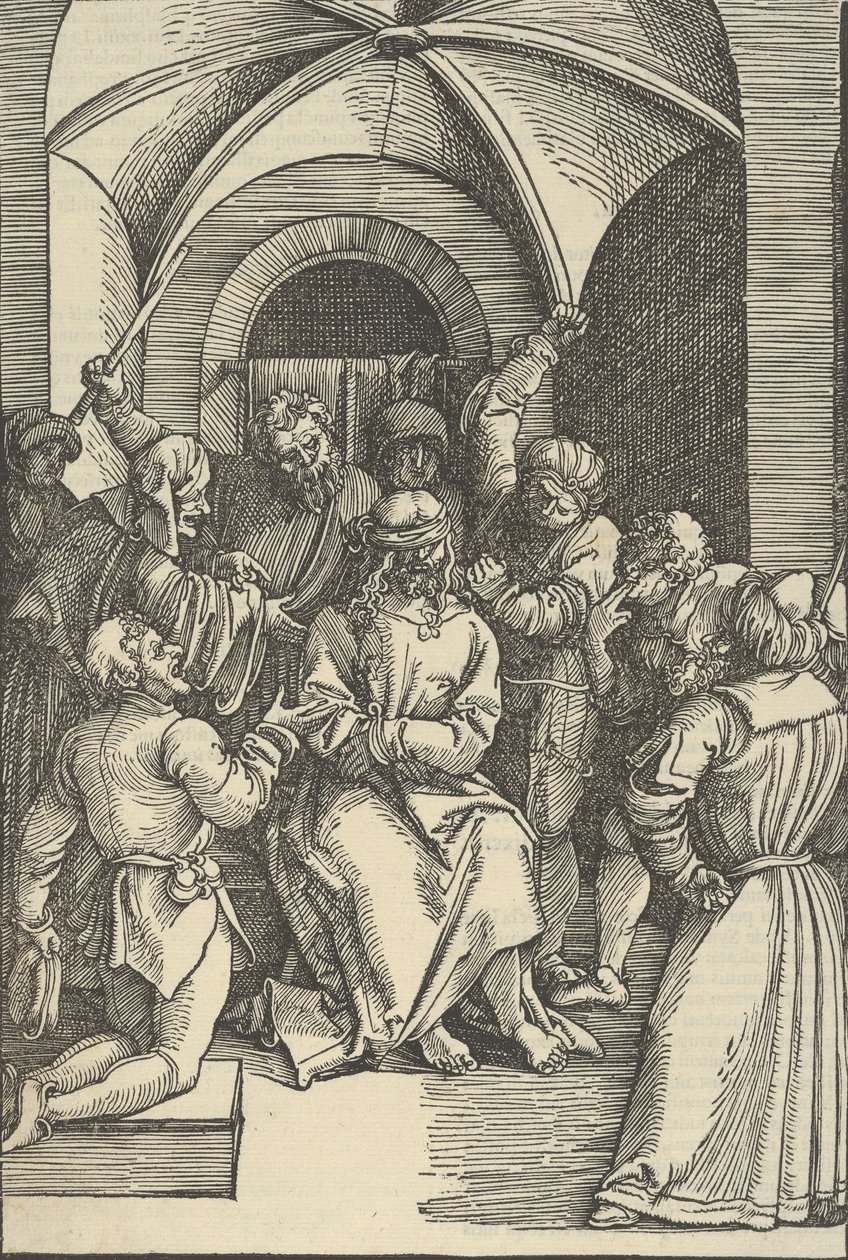 Posmívání Kristu, ze zrcadla utrpení našeho Pána Ježíše Krista, 1507. od Hans Schäufelein the Elder