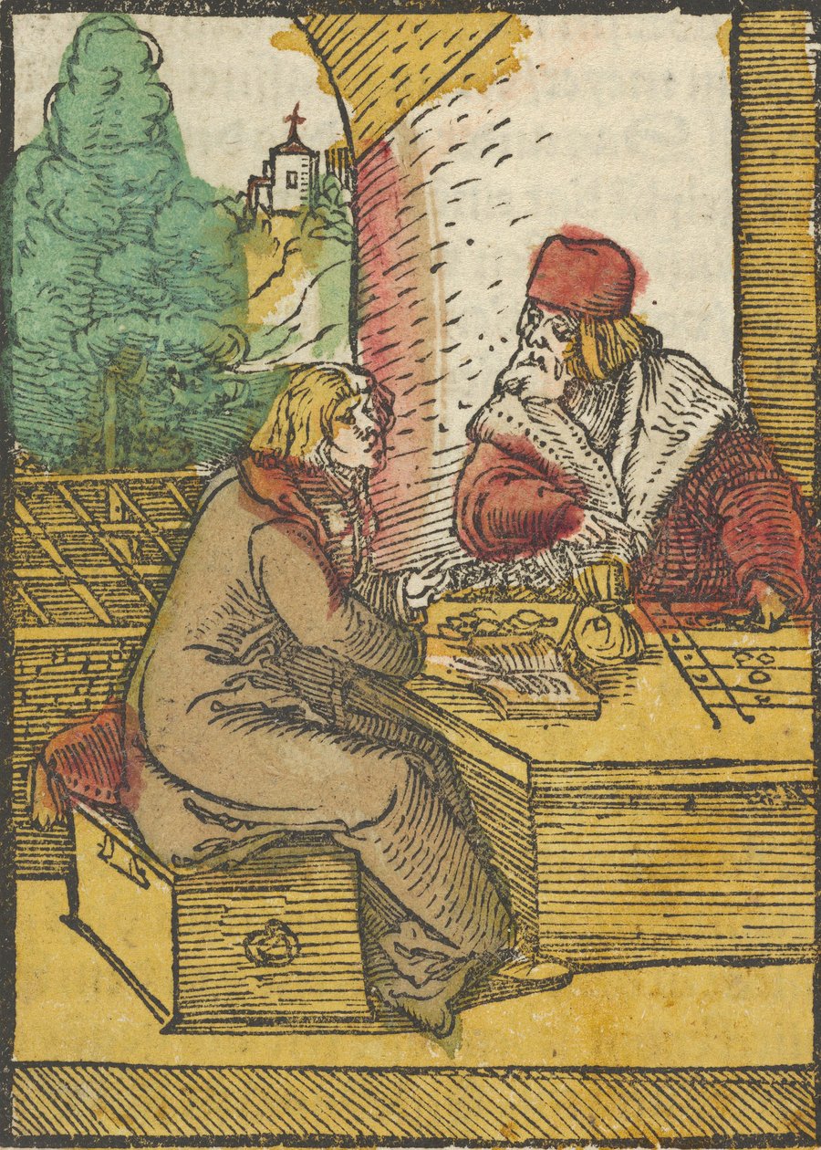 Podobenství o boháči a hospodyni, 2, z Das Plenarium, 1517. od Hans Schäufelein the Elder