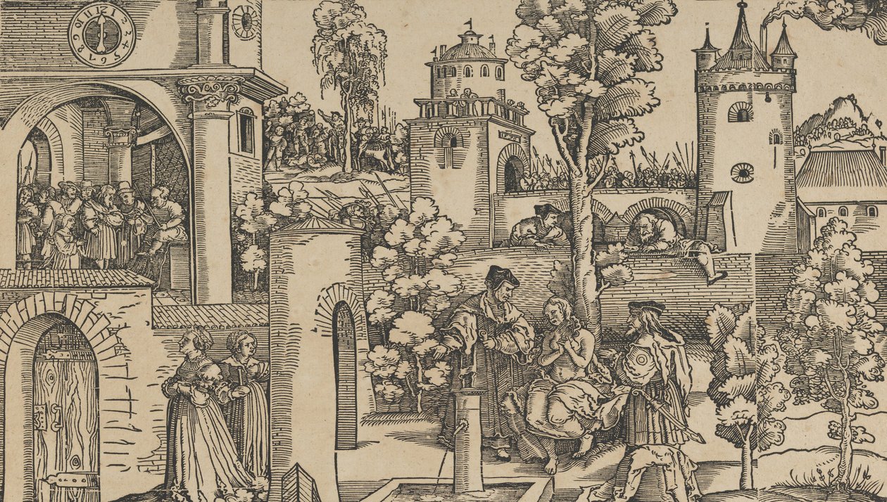 Příběh Susanny, 1536. od Hans Schäufelein the Elder