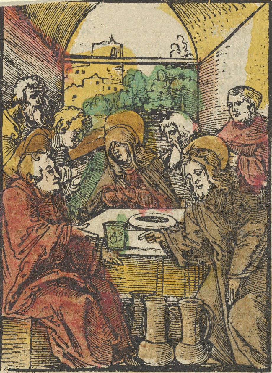 Svatba v Káně, z Das Plenarium, 1517. od Hans Schäufelein the Elder