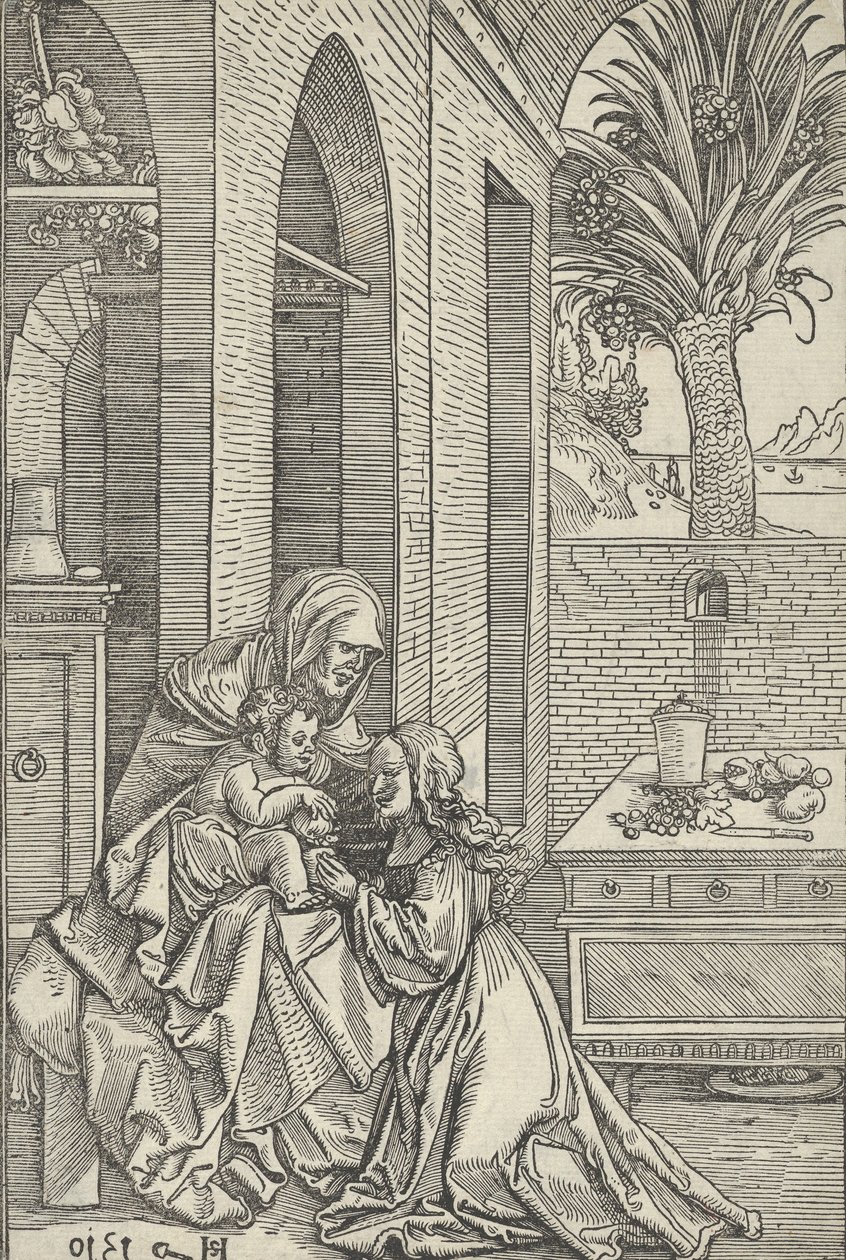 Panna a dítě se svatou Annou, 1510. od Hans Schäufelein the Elder