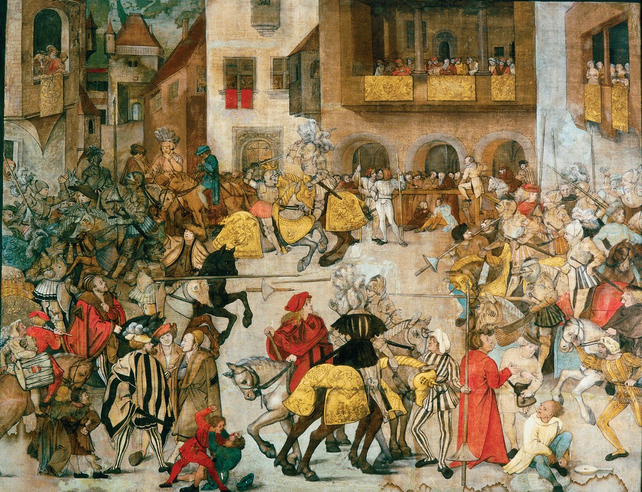 Rytířský turnaj, asi 1509-1510 od Hans Schäufelin
