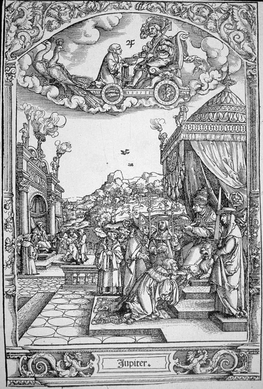 Planeta Jupiter (dřevoryt) od Hans Sebald (School of) Beham