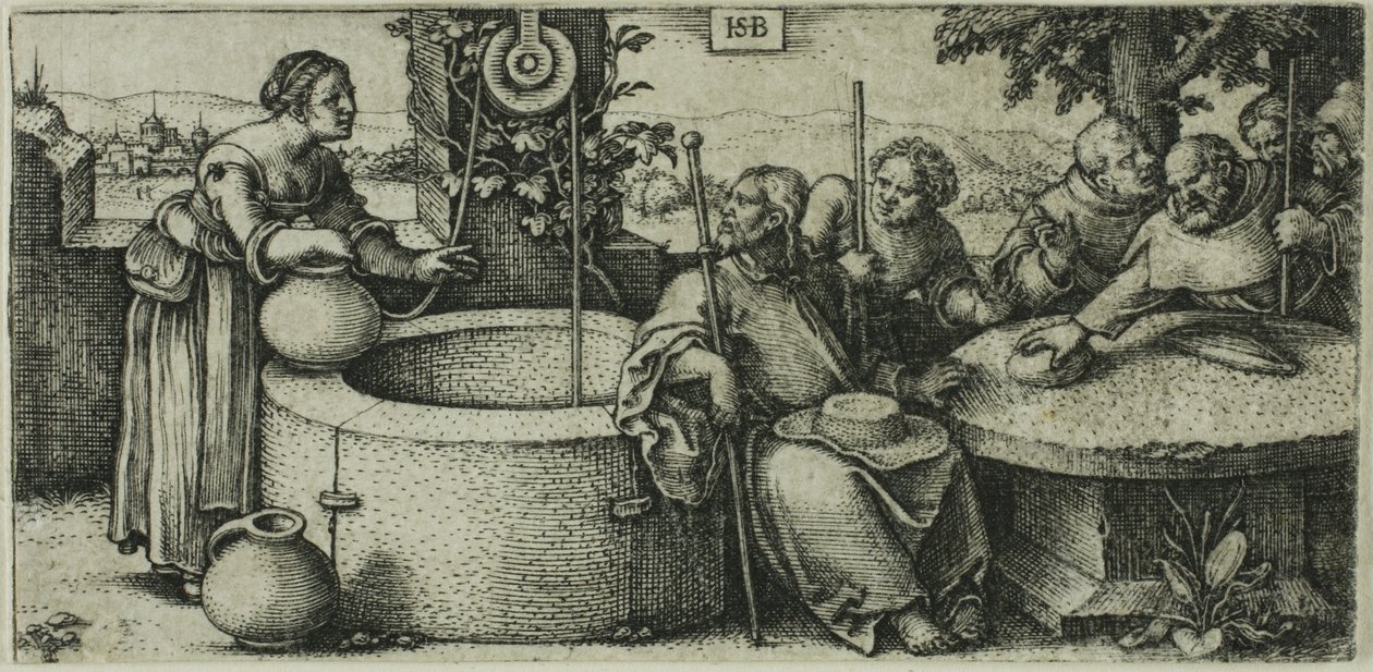 Kristus a samařská žena od Hans Sebald Beham