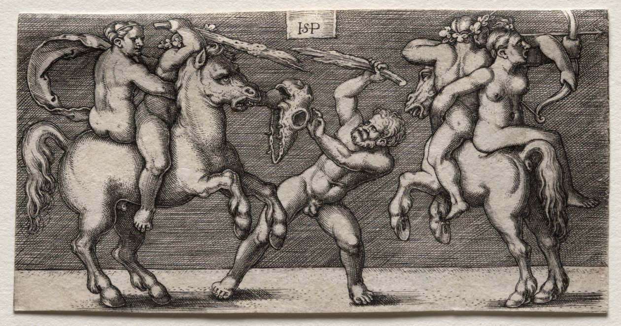 Souboj tří mužů od Hans Sebald Beham