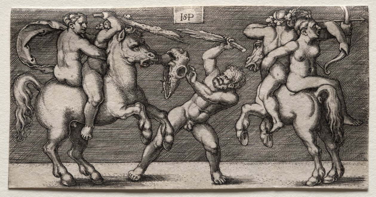 Boj tří mužů, 1546-1547. od Hans Sebald Beham