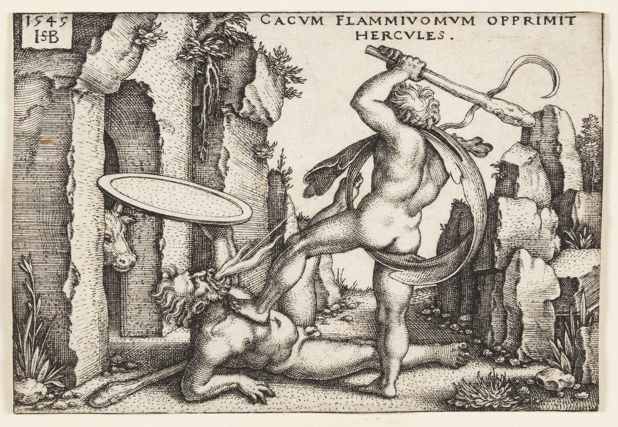 Herkules a Cacus od Hans Sebald Beham
