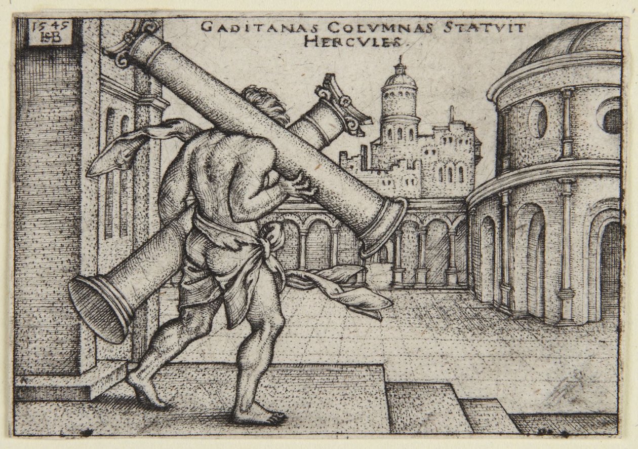 Herkules a sloupy od Hans Sebald Beham