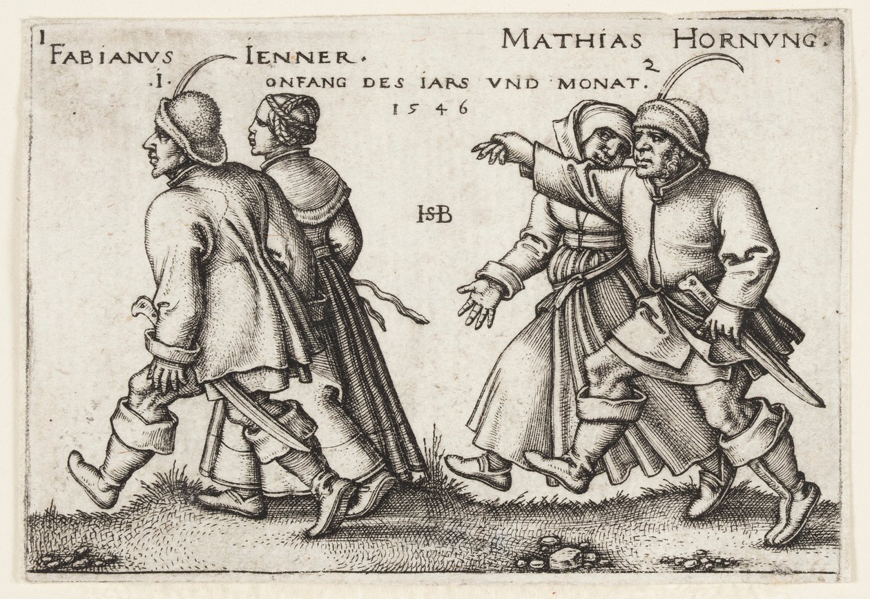 leden a únor od Hans Sebald Beham