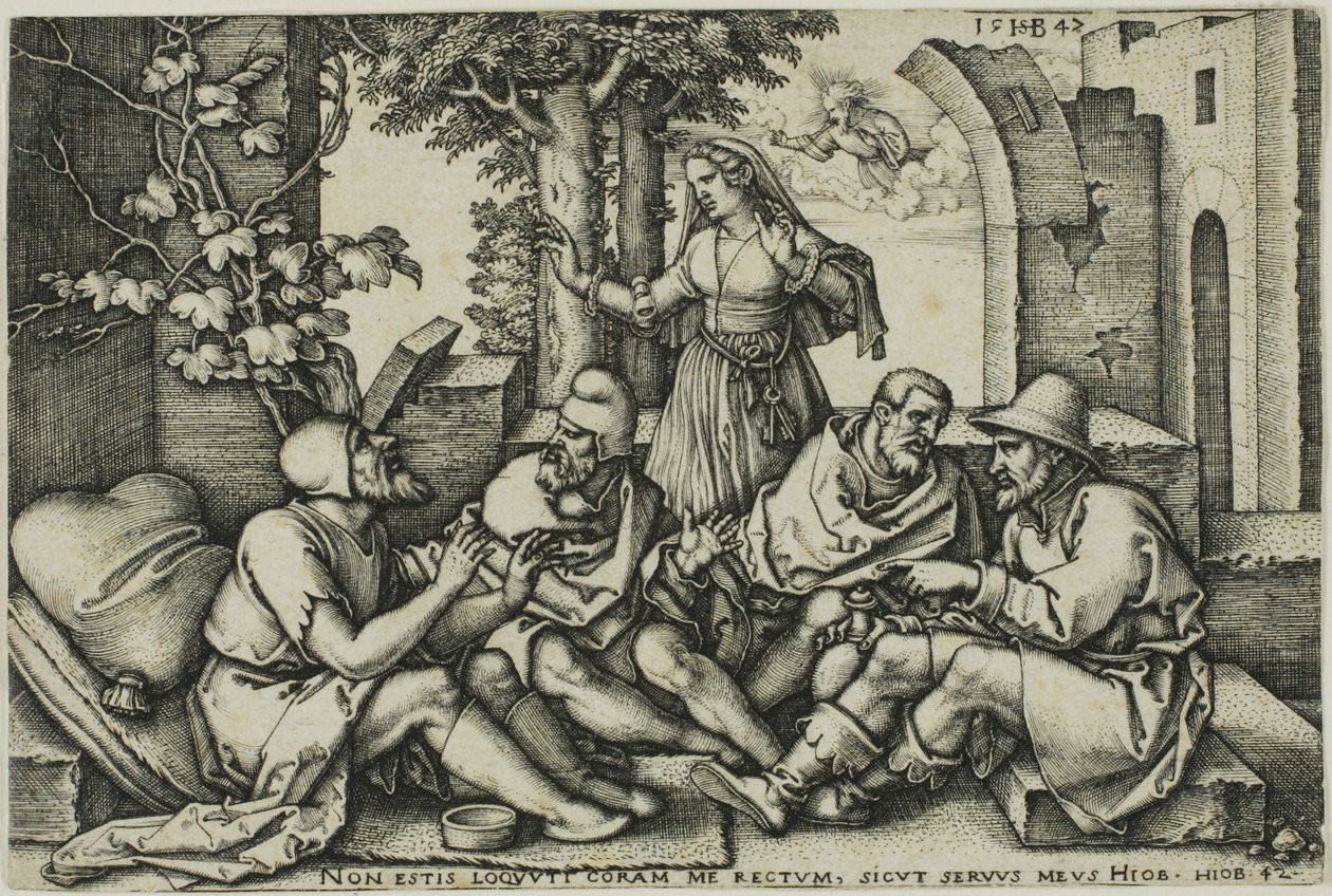 Pracovní konverzace se svými přáteli od Hans Sebald Beham