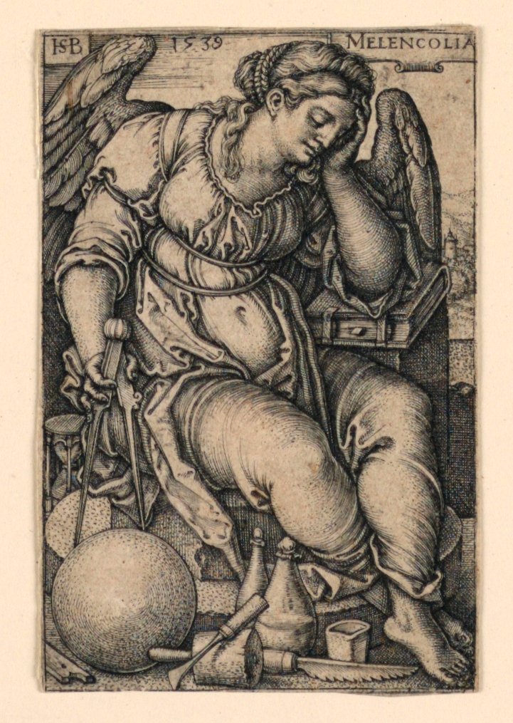 Melencolia (melancholie) od Hans Sebald Beham