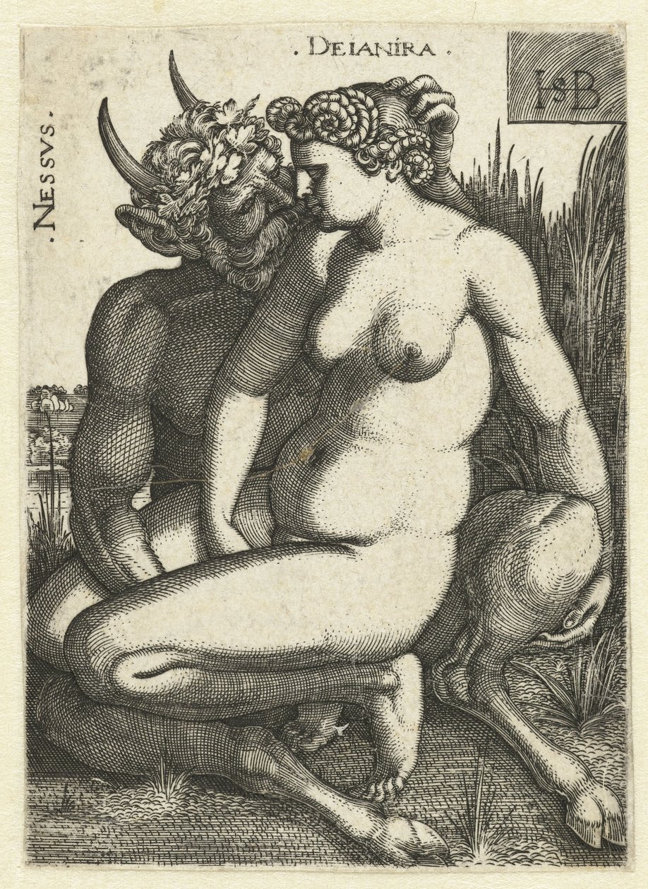 Nessus a Deïnira Nessvs Deianira (název na objektu) od Hans Sebald Beham