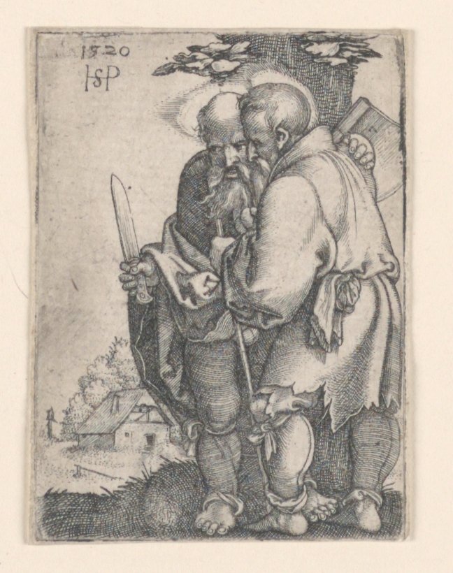 Svatý Bartoloměj a svatý Matyáš od Hans Sebald Beham