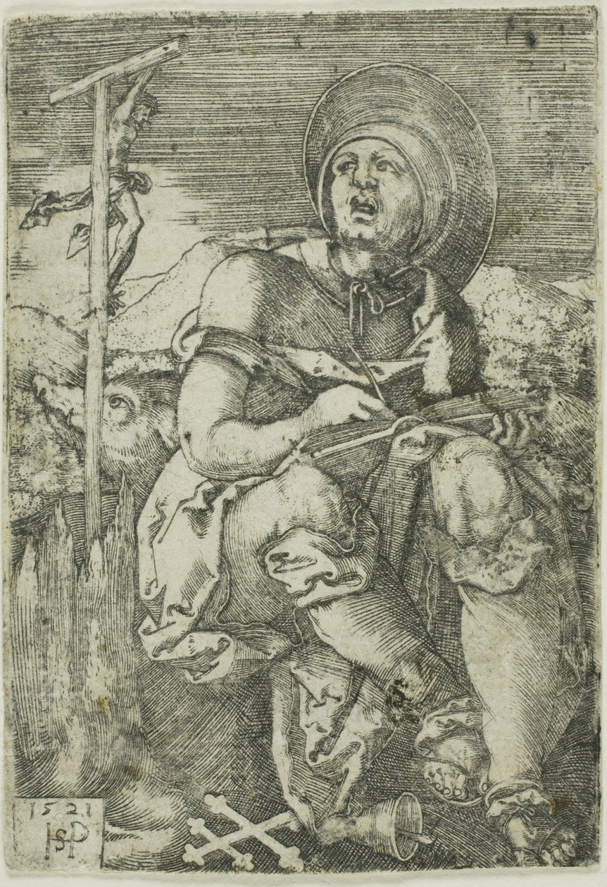 Svatý Antonín poustevník od Hans Sebald Beham