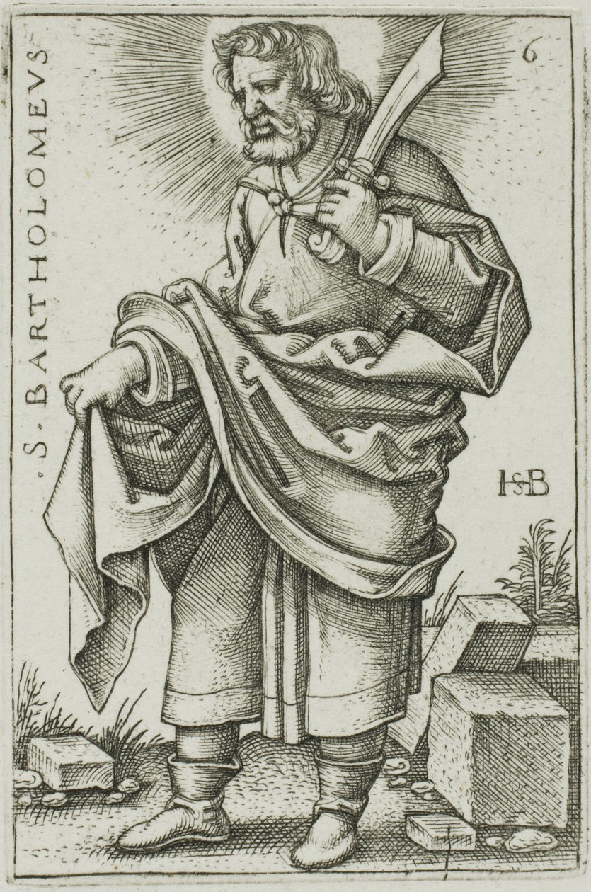 Sv. Bartoloměj, deska 6 z Dvanácti apoštolů od Hans Sebald Beham
