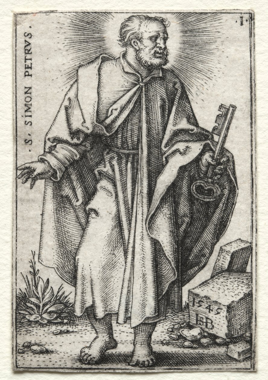 Svatý Šimon Petr od Hans Sebald Beham