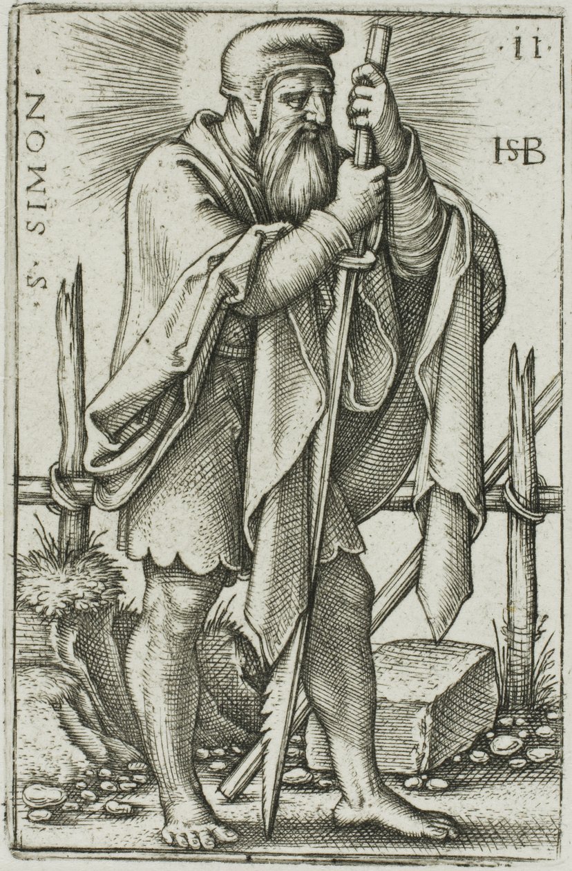 Sv. Šimon, deska 11 z Dvanácti apoštolů od Hans Sebald Beham
