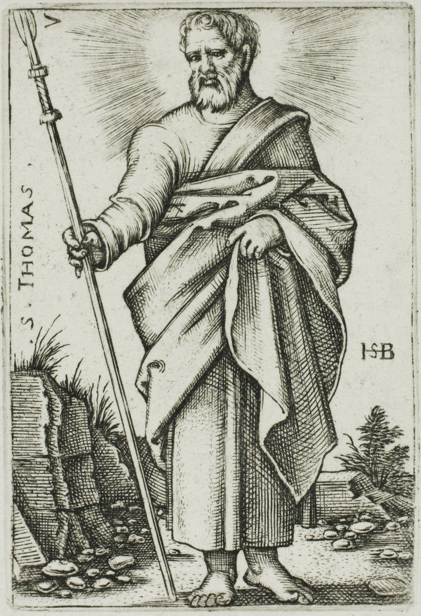 Sv. Tomáš, deska 7 z Dvanácti apoštolů od Hans Sebald Beham