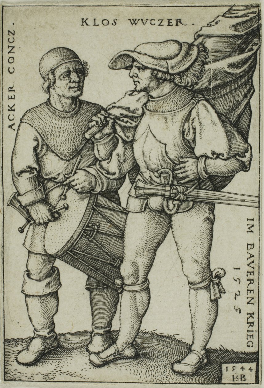 Standard-nosič a bubeník od Hans Sebald Beham
