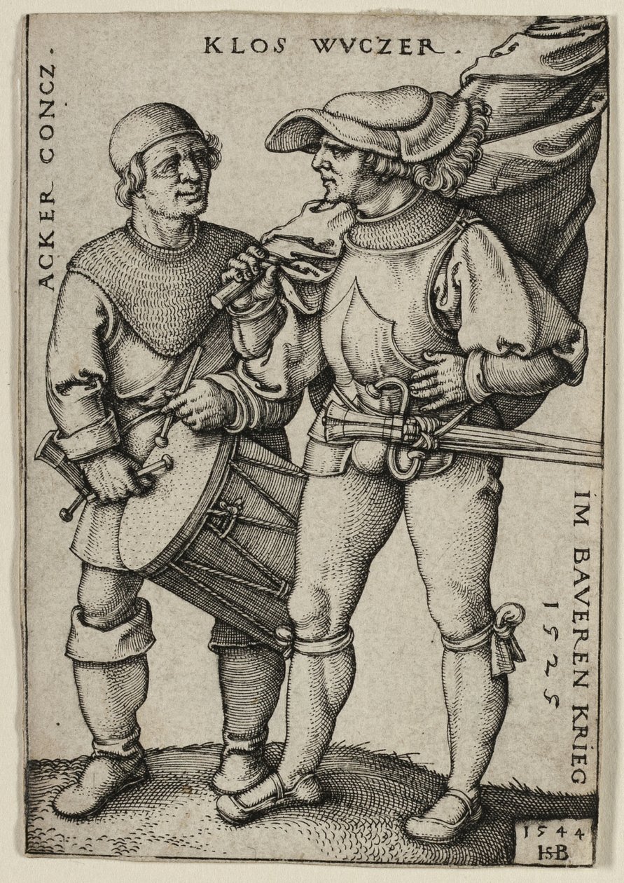 Standard-nosič a bubeník od Hans Sebald Beham