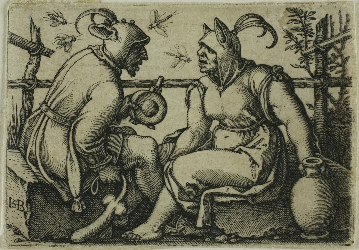 Blázen a bláznivá žena od Hans Sebald Beham