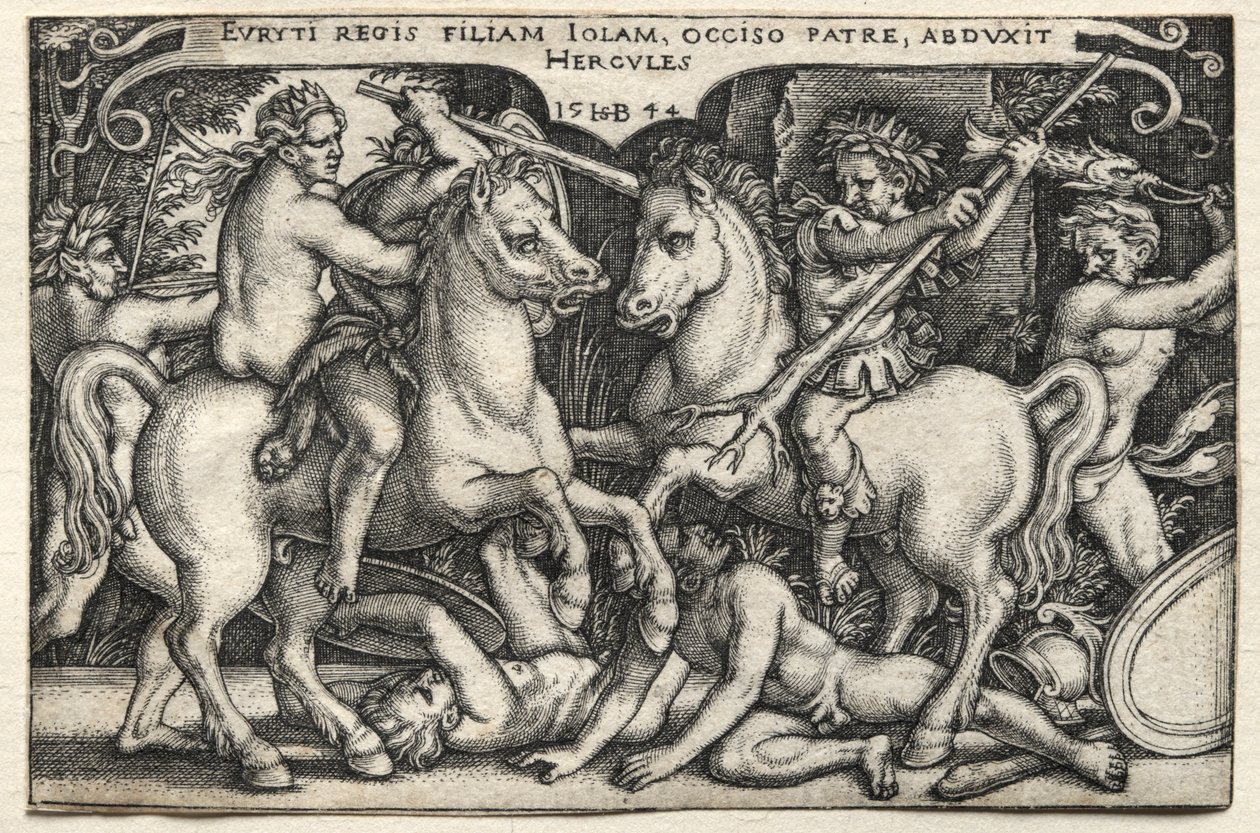 The Labors of Hercules: Hercules Abducting Iole od Hans Sebald Beham