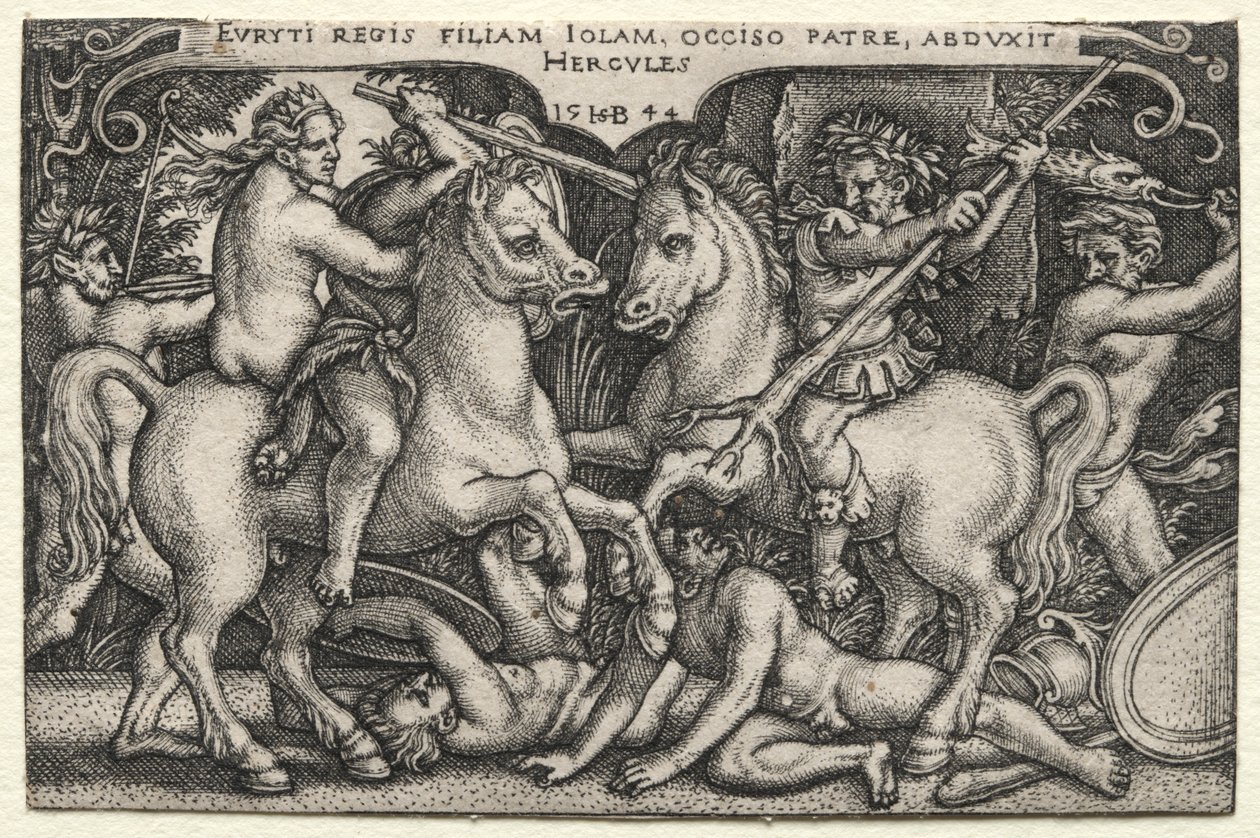 The Labors of Hercules: Hercules Abducting Iole, 1544. od Hans Sebald Beham