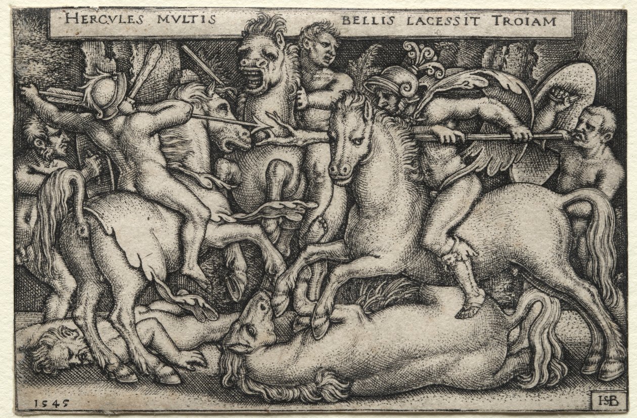 The Labors of Hercules: Hercules Conquering Troy, 1545. od Hans Sebald Beham