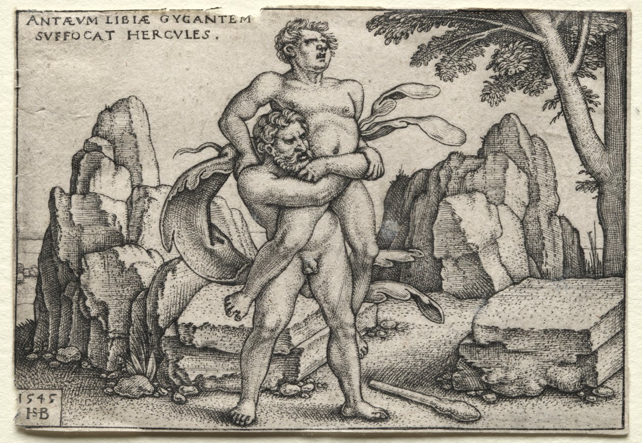 The Labors of Hercules: Hercules Crushing Antaeus, 1545. od Hans Sebald Beham