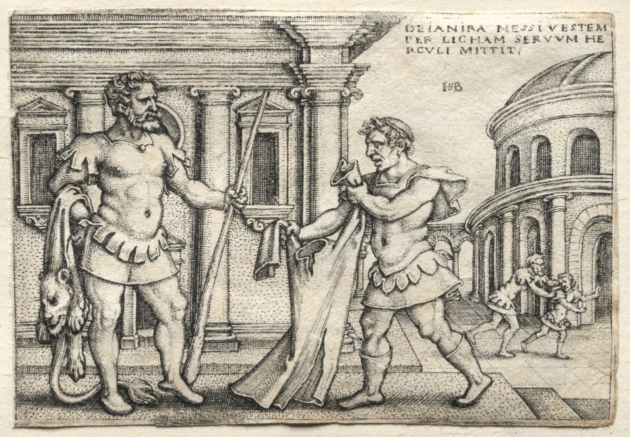 Herkules přijímá oděv namočený v Nesově krvi od Hans Sebald Beham