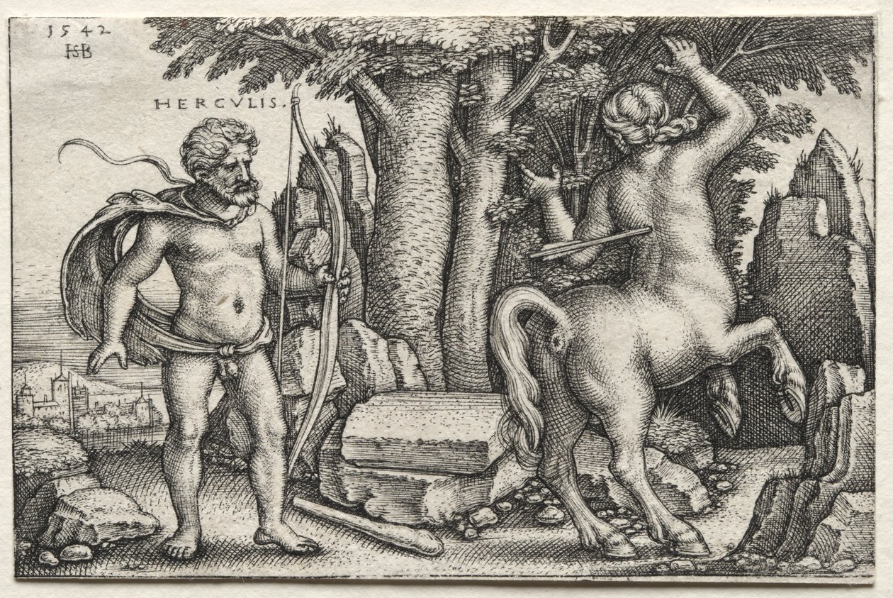 Herkules a Nessus od Hans Sebald Beham
