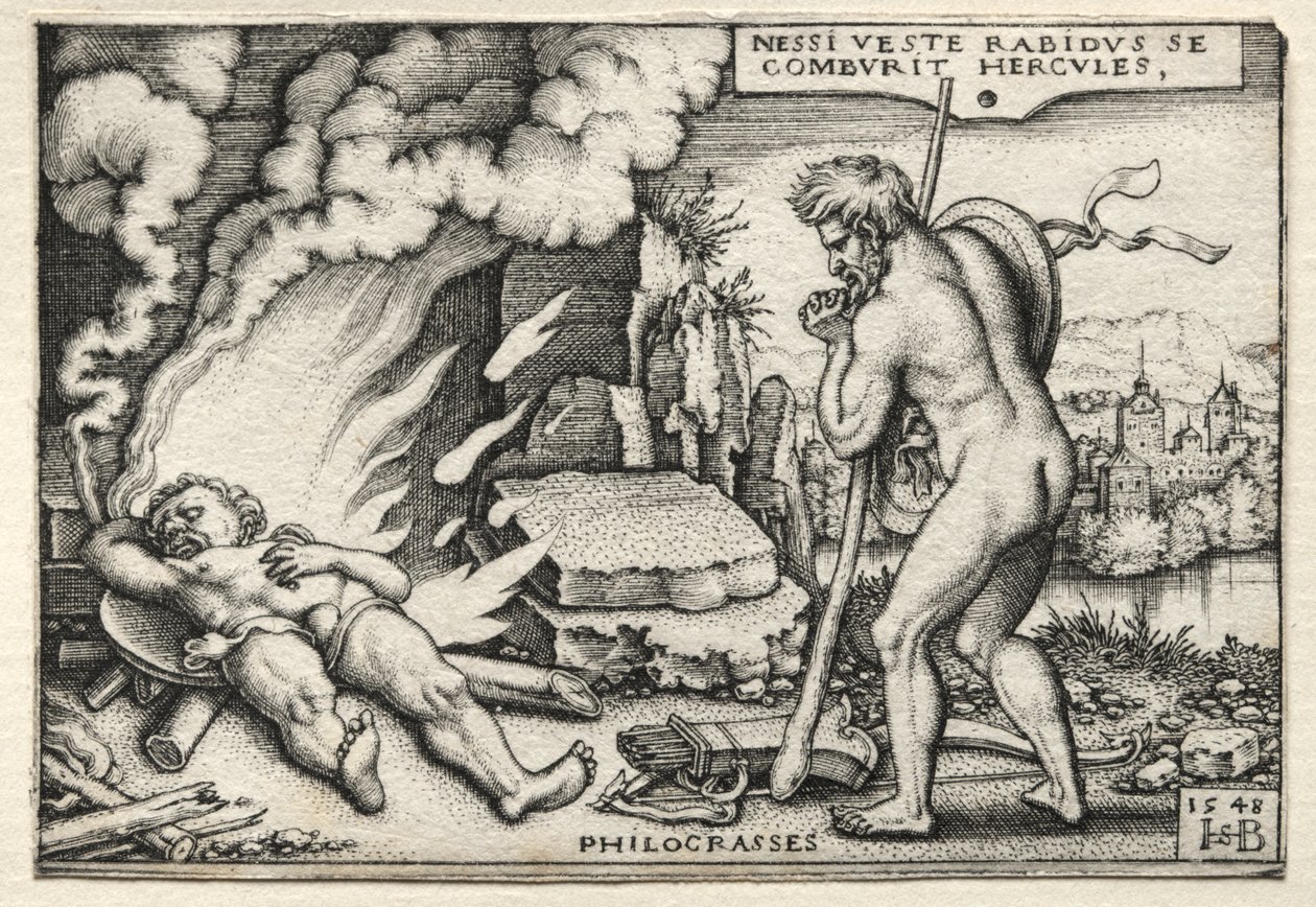 The Labors of Hercules: Hercules on his Pyre od Hans Sebald Beham